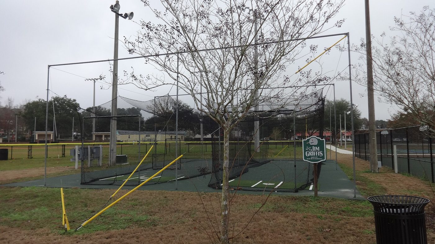 Representative outdoor batting cages (Hitchcock Baseball Park)