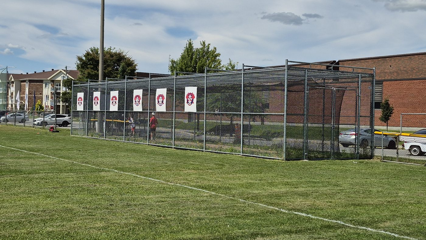 Representative outdoor batting cage (Parc Lorne-Worsley)