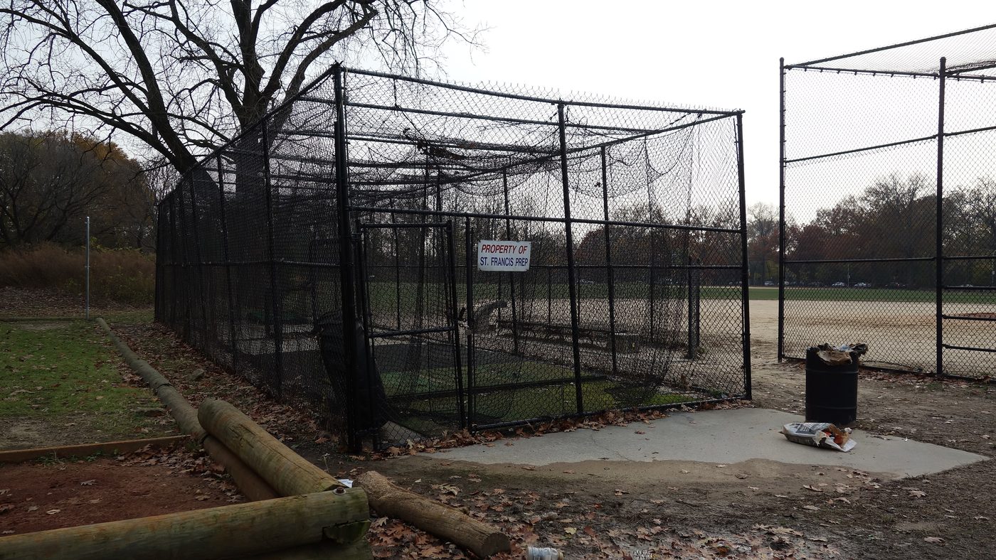 Representative outdoor batting cage (Cunningham Park Ballfields, Queens)