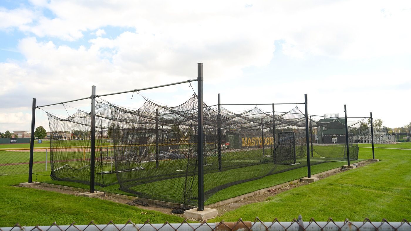 Representative outdoor batting cages (Mastodon Field)