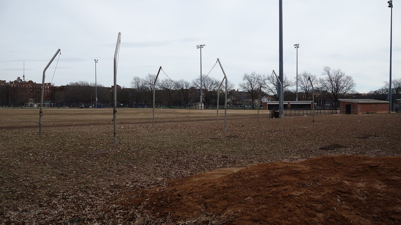 Representative public park baseball field (Parade Grounds)