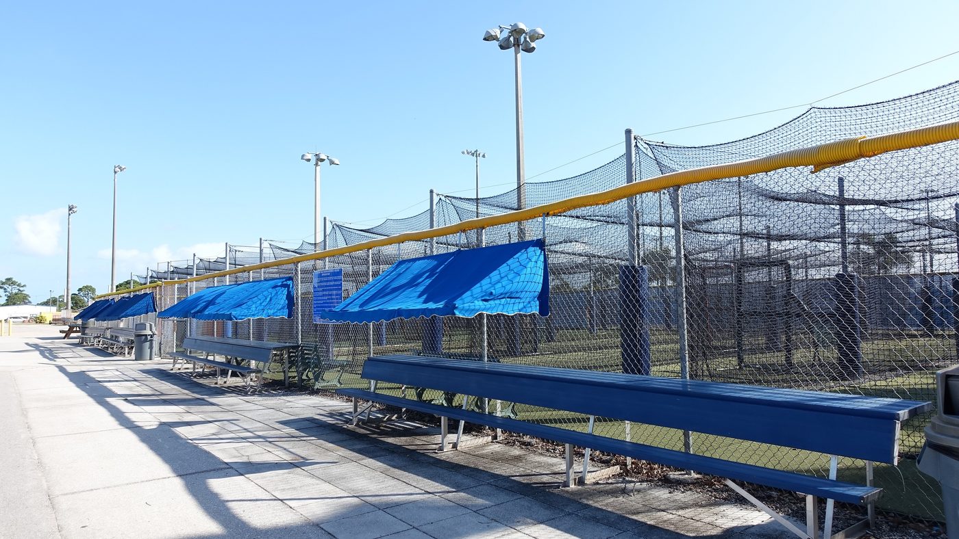 Representative outdoor batting cages (Lawnwood Sports Complex, FL)