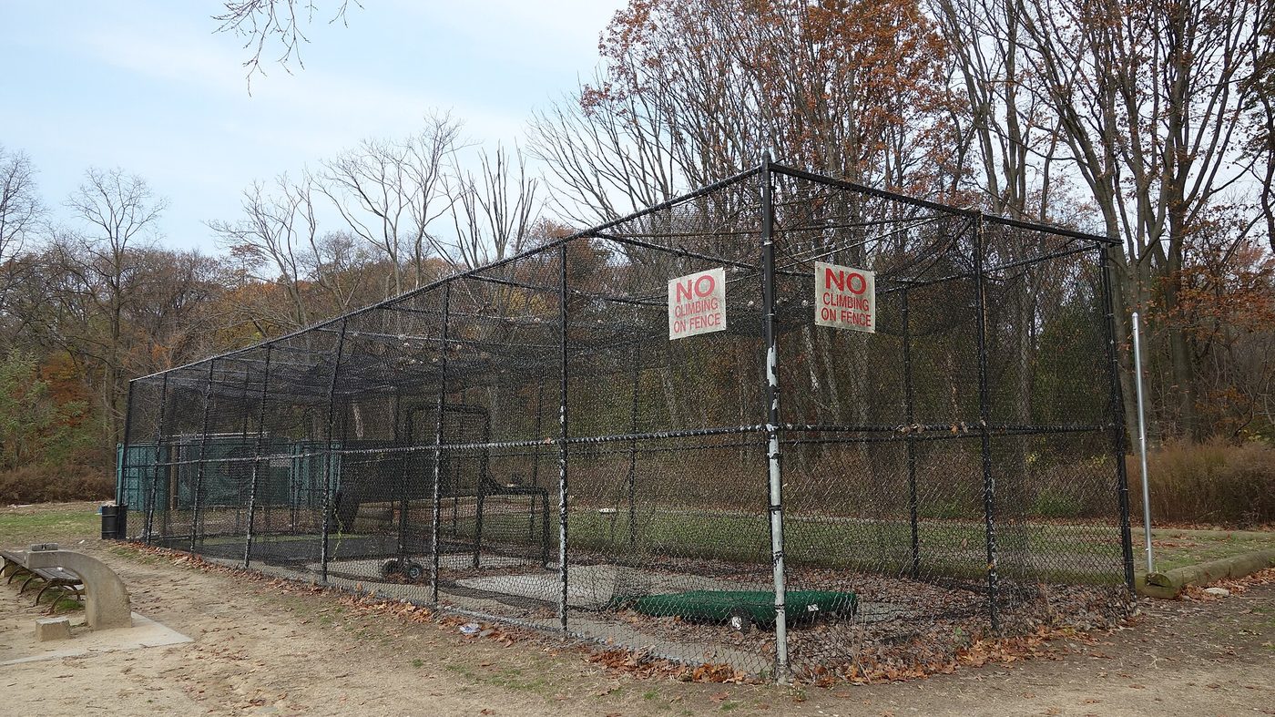 Outdoor batting cage at Cunningham Ballfields (NYC Parks), Queens