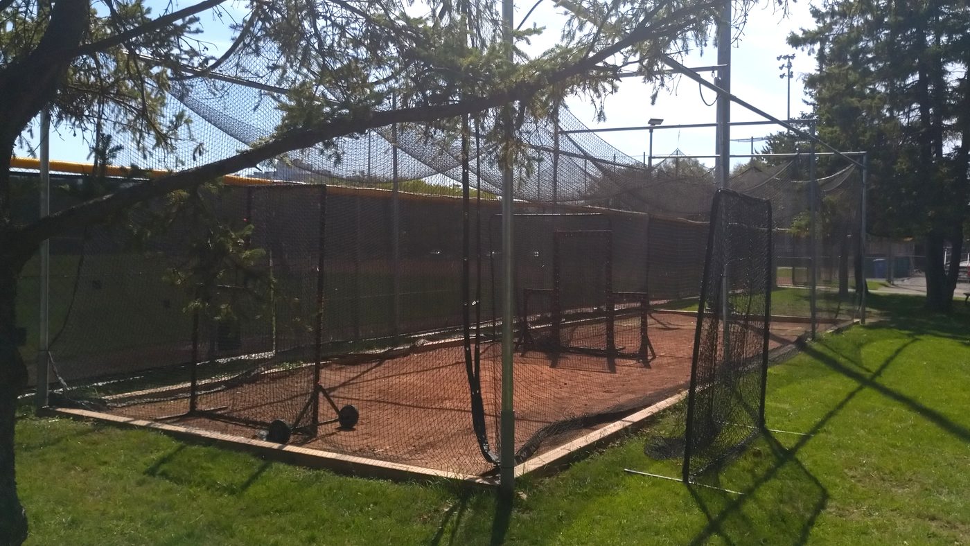 Representative outdoor batting cage (Gary Carter Field, Pierre Elliott Trudeau Park)
